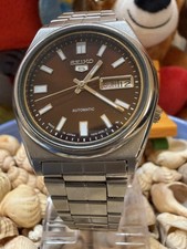 Seiko 5 Men's Automatic Watch 7009 With Refurbished Dial & Solid Strap.