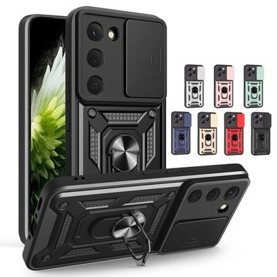Slide Camera Protection Armor Back stand Case For Tecno Spark 40 Pro+ / Pro / 40