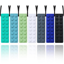 Chew Necklaces for Sensory Kids, 7 Pack Chewy Necklace Sensory Toys for Kids wit