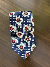 Gap Authentic Necktie Made In USA 100% Silk Floral Red Blue White