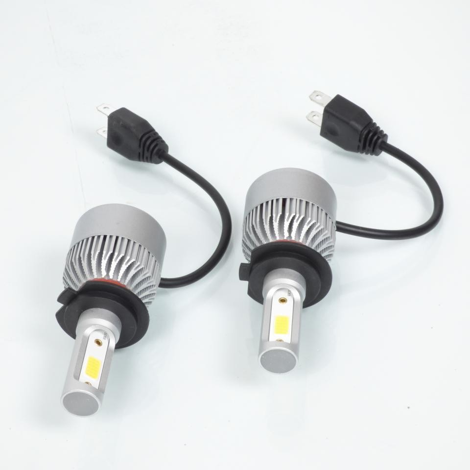 Ampoule H7 LED 80W ventilée et 10000 lm blanche 6500K pour l'éclairage de phares auto