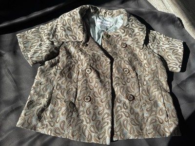 DIZZY LIZZIE DINNER JACKET BLUE GREEN PAISLEY SZ.M