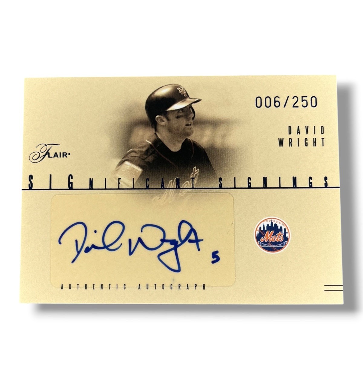 David Wright 2005 Flair Significant Signings Autograph /250 SS-DW Auto Mets NYM
