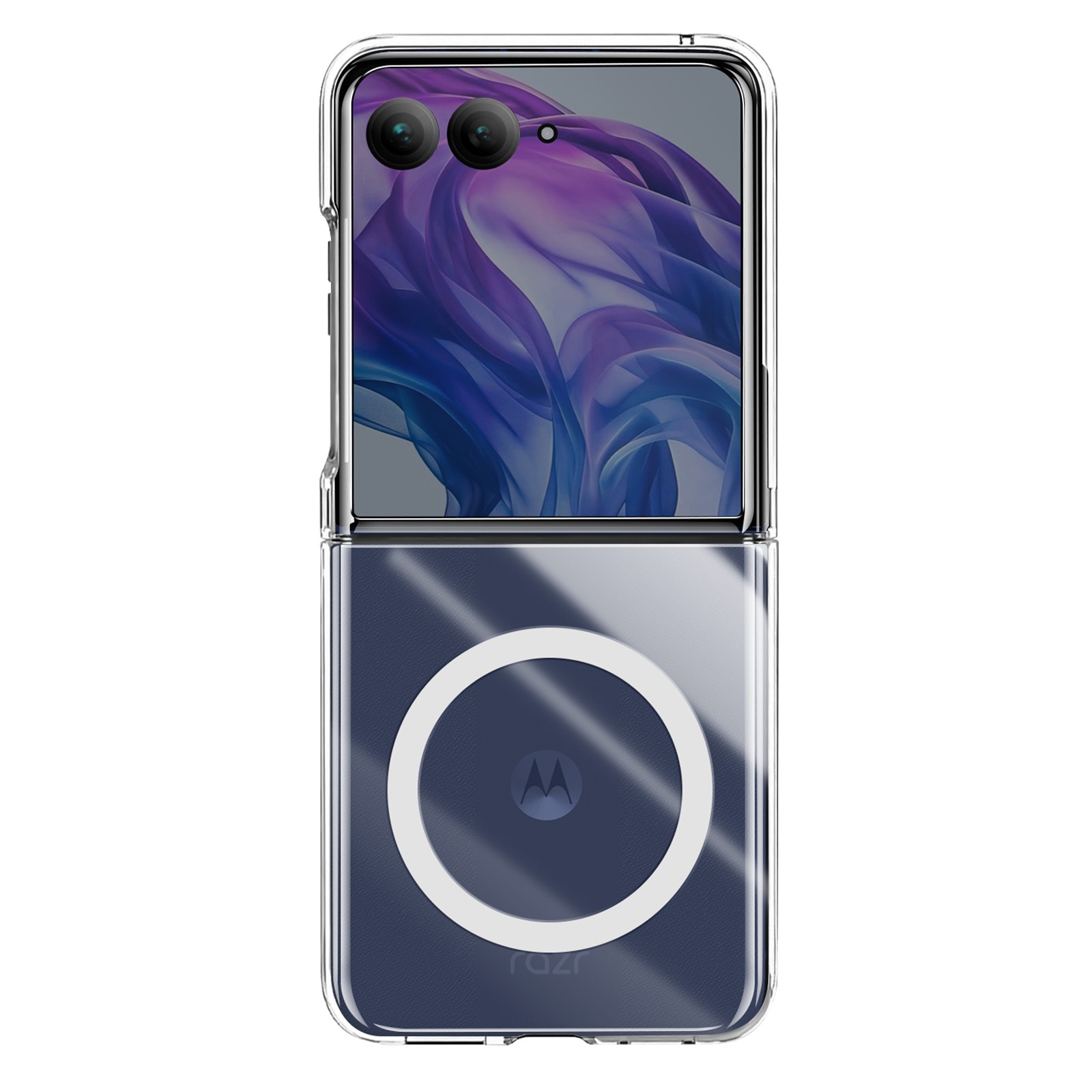 Coque de luxe Razr 50 Ultra Avizar finition mate rigide et silicone protecteur noir