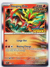 Gouging Fire SVP151 - Scintille Urgenti - Carta Pokemon Prerelease Stampata STAFF QUASI NUOVA