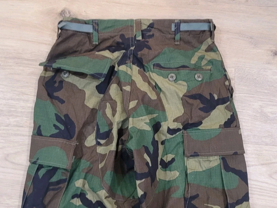 USGI Woodland Camo Pants Small Short 30x30 Ripstop Military Cargo Paratrooper - Image 4 of 4