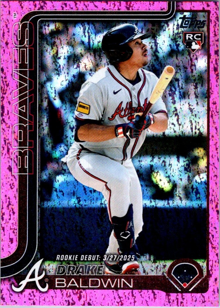 2025 Topps Update Series Rookie Debut Pink Holo-Foil Drake Baldwin RC #US113