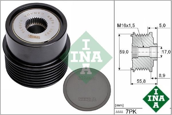 INA 535035410 Generatorfreilauf Freilauf Generator FüR Ford-image