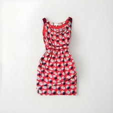 Moulinette Soeurs Anthropologie Silk Cowl Kneck Floral Midi Dress Lined Sz 0 XS