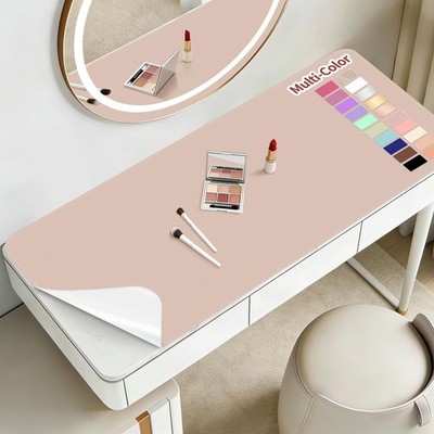 Makeup Mat for Vanity to Protect Desk Top, Dual-Sided Makeup Mat, Easy to Cle...