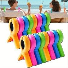 4/8 Pcs Beach Towel Clips for Chairs Heavy-Du...