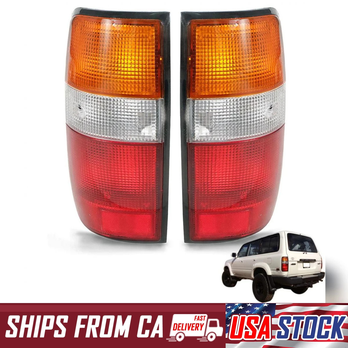 REAR TAIL LIGHT LAMP FOR TOYOTA LAND CRUISER FJ80 FZJ80 HJ80 LC80
