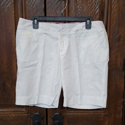 Wear It Declare It Women's White Chino Shorts Cotton Twill Pockets Size 13