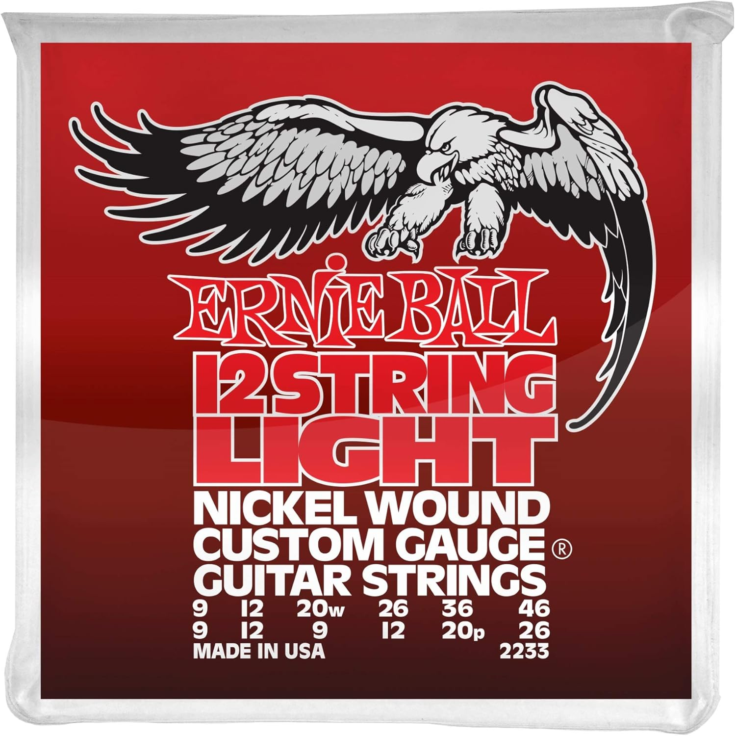 Light 12-String Nickel Wound Electric Guitar Strings - 9-46 Gauge