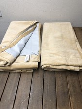 Velvet Twill Blackout Curtain Panels - Tan, 50x96"