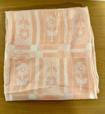 Vintage 50s Floral 100 Silk Scarf Echo Pink Square 30x30 Mid Century Modern MCM