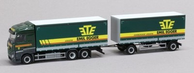 Herpa 316835 Mercedes-Benz Actros StreamSpace Planenhängerzug Emil Egger (CH)