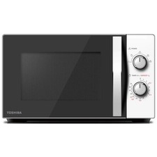 Toshiba MW-MM20PWH Horno Microondas, 20 L, 800 W, Temporizador, Control Mecánico, LED