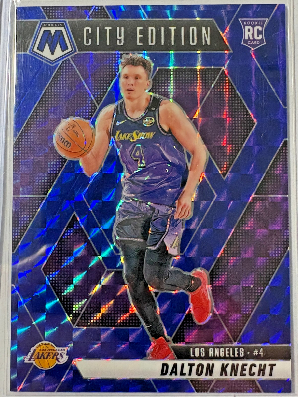 Dalton Knecht 2024-25 Panini Mosaic Mosaic Blue City Edition #271 Lakers /199