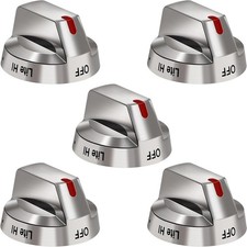 5 Pack DG64-00473A Range Top Burner Control Knob For Samsung Oven AP5917439