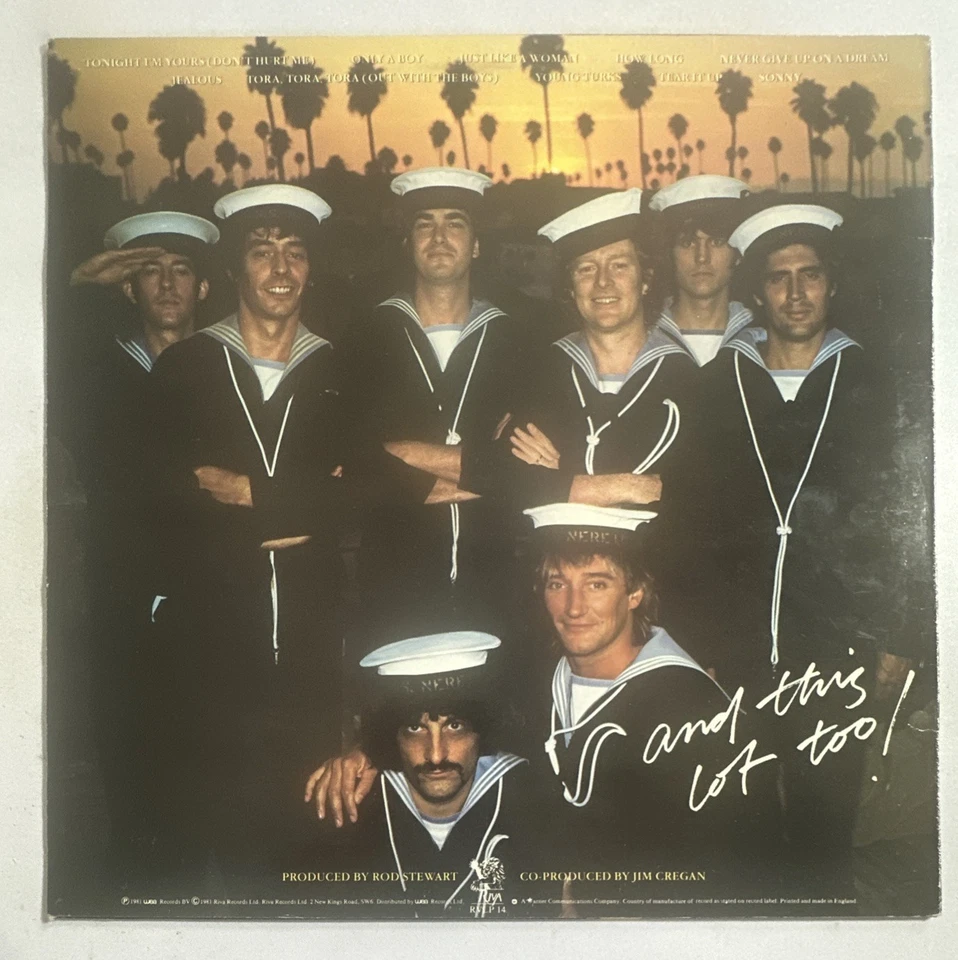 ROD STEWART - TONIGHT I'M YOURS VINYL LP + INNER LYRIC SLEEVE EX / VG+ CON - Image 3 of 4