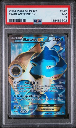 2014 Pokemon Xy Blastoise EX Foil Full Art Fa PSA 7 NM #142