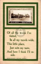 Grafton ND North Dakota G. N. Depot Train Station c1910 RPPC Photo Postcard COPY