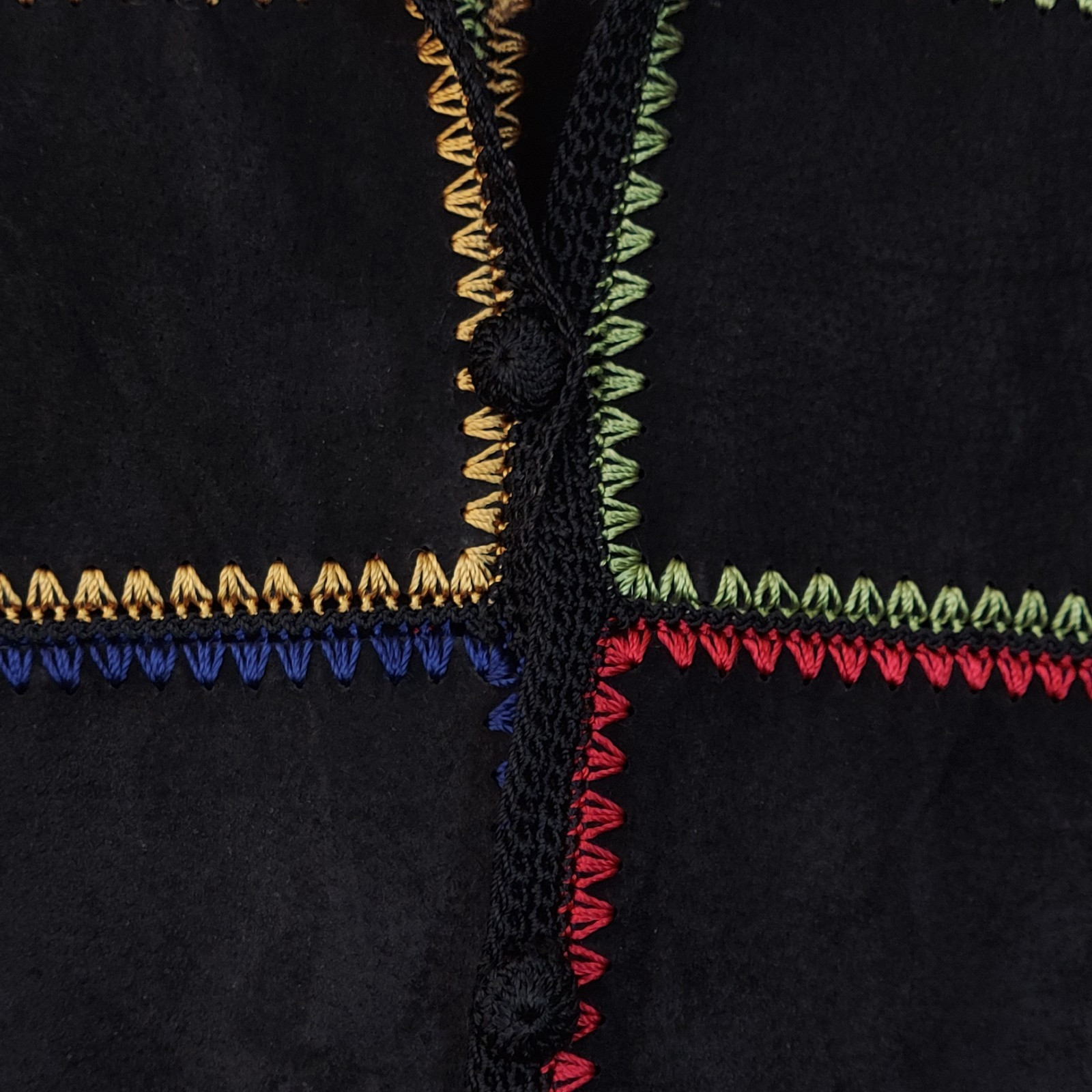 SMH Boutique Patchwork Boho Jacket Womens Suede E… - image 4