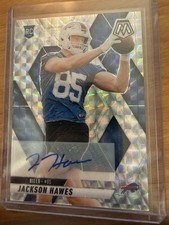 2025 Panini Mosaic Football #334 JACKSON HAWES Auto - Rookie Bills