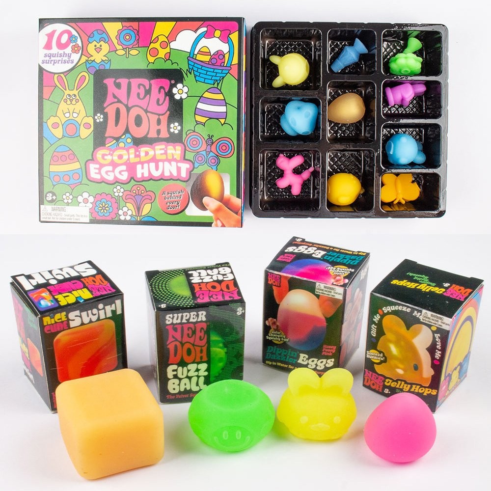 Nee Doh Easter Desk Decor Golden Egg Hunt Game Holiday