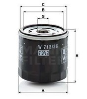 Mann-Filter W713/36 ÖLfilter FüR Ford Mazda