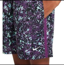 Nike Kid Boy  s Dri-Fit Shorts Purple/Blue /Black Size Large NWT