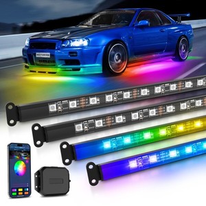MICTUNING DreamColor Underglow Chasing Light Kit ,RGB+IC LED Lights for All Cars