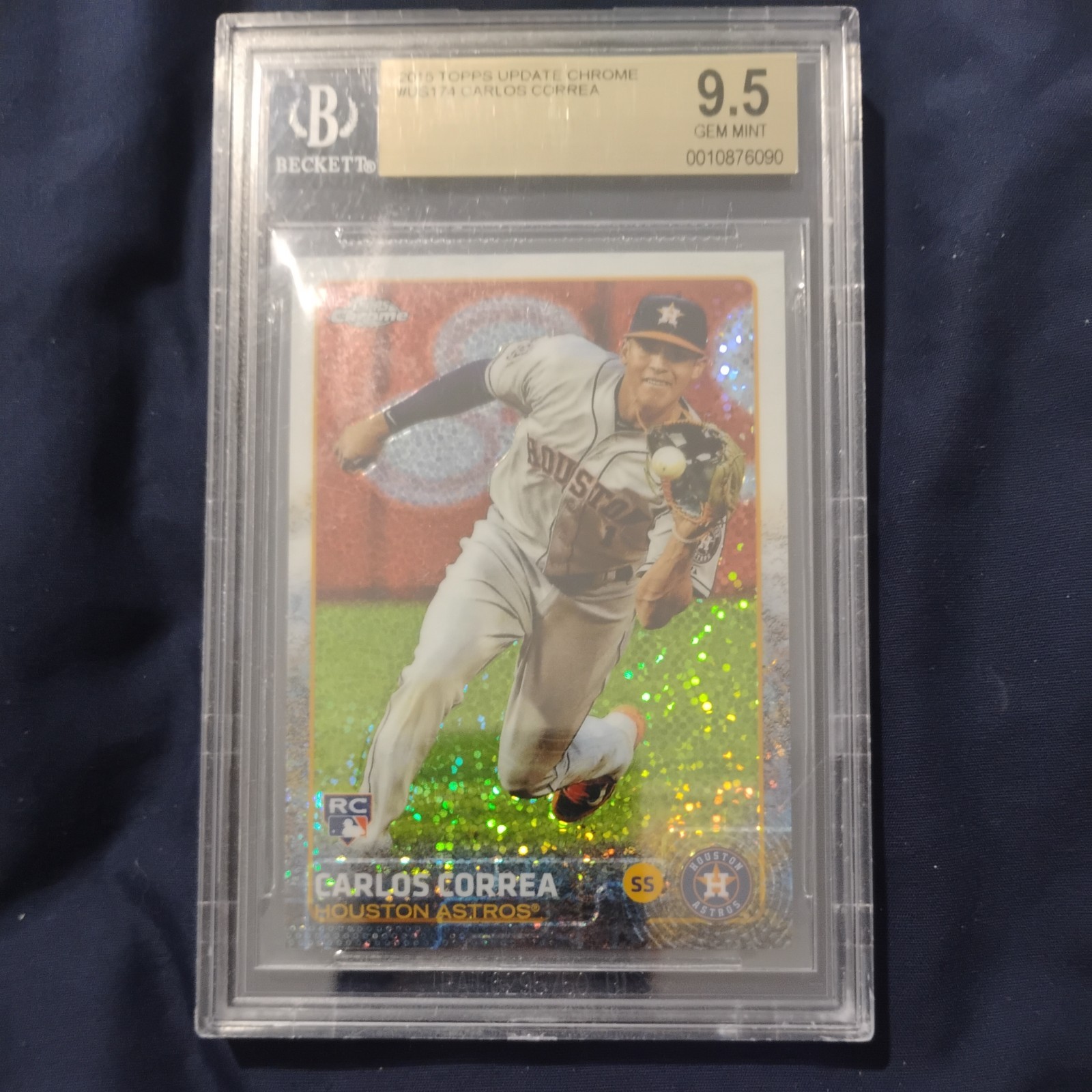 BGS 9.5 2015 Carlos Correa Topps Chrome Update US174 Sparkle GEM MINT Astros RC