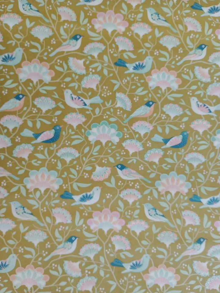 TELA ACOLCHADA RETAZOS ALGODÓN PREMIUM COSECHA VERDE ÁRBOL PÁJARO TILDA 481500 Foto 2 de 4