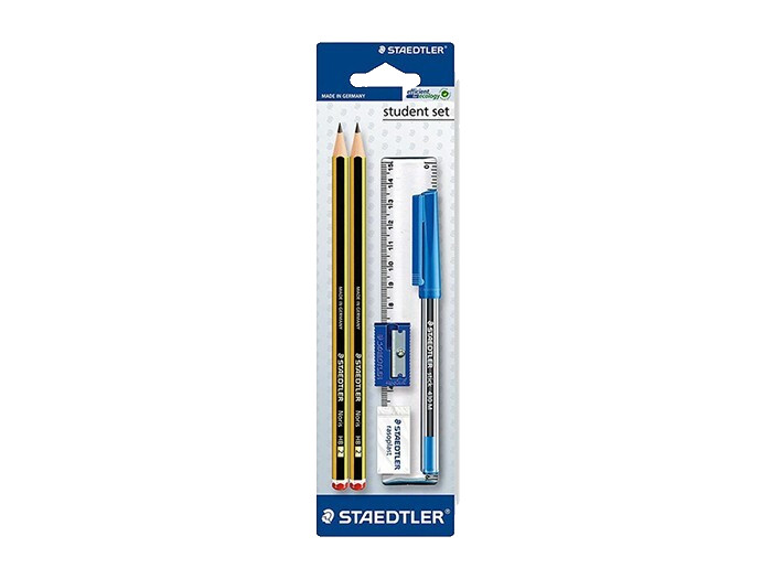 Staedtler 120 Student Set - Pencils, Sharpener, Eraser, Ball Pen, Ruler