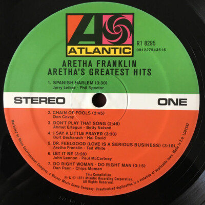 LP Greatest Hits - Franklin, Aretha (#081227943516