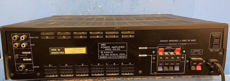 NEC POWER AMPLIFIER AVA-505 NEMCO - Image 3 of 4