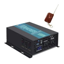 1000W Pure Sine Wave Inverter 48VDC to 120/220/240VAC Home Camp Remote Control