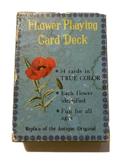 ANTIQUE Flower Playing Cards Deck (Reproduction) - Merrimack Publ Corp