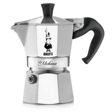 Bialetti La Mokina Moka Express 1/2 Cup Aluminium Stovetop Coffee Percolator Pot