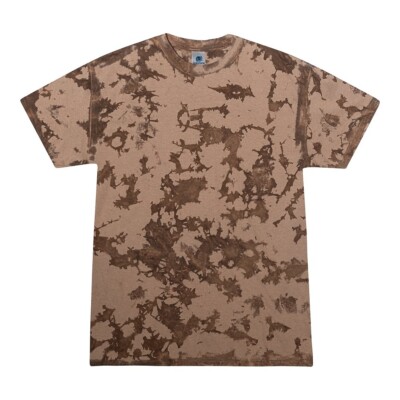 Multi-Color Tie Dye Iced T-Shirts,  Adults Short Sleeve Cotton Colortone