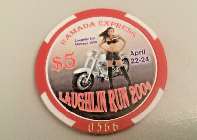 Ramada Express Laughlin Run 2004 Laughlin Nevada Poker BJ Casino Chip Poker
