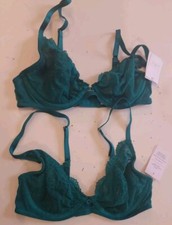NEW Auden Women's 32B Unlined Balconette Underwire Bra - Blue- LOT OF 2 BRAS
