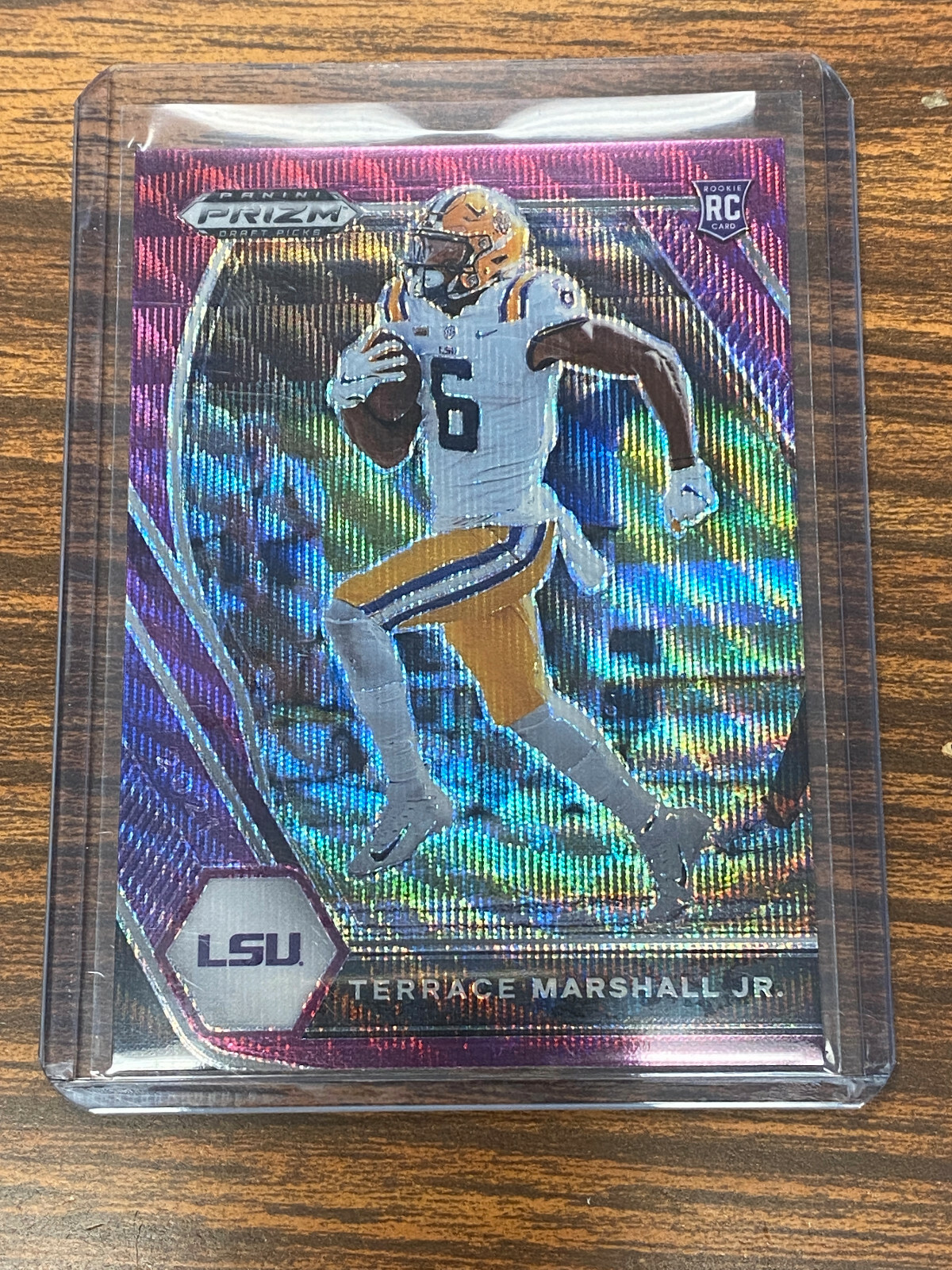 TERRACE MARSHALL JR. 2021 Prizm Draft Picks Purple Wave RC #157 Carolina / LSU