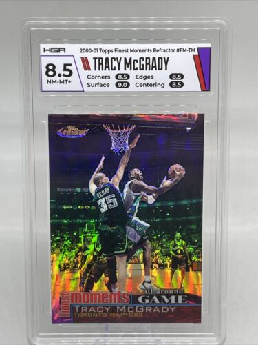 2000-01 Topps Finest Moments #FM-TM Tracy McGrady HOF Refractor HGA 8.5 NM-MT+ - Picture 1 of 4