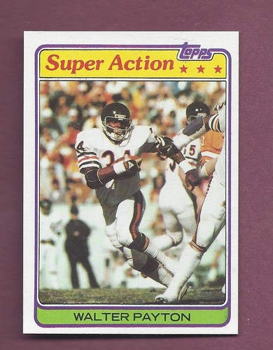 RAZOR SHARP PACK FRESH 1981 TOPPS FOOTBALL #202 WALTER PAYTON HOF .99 SHIP X422