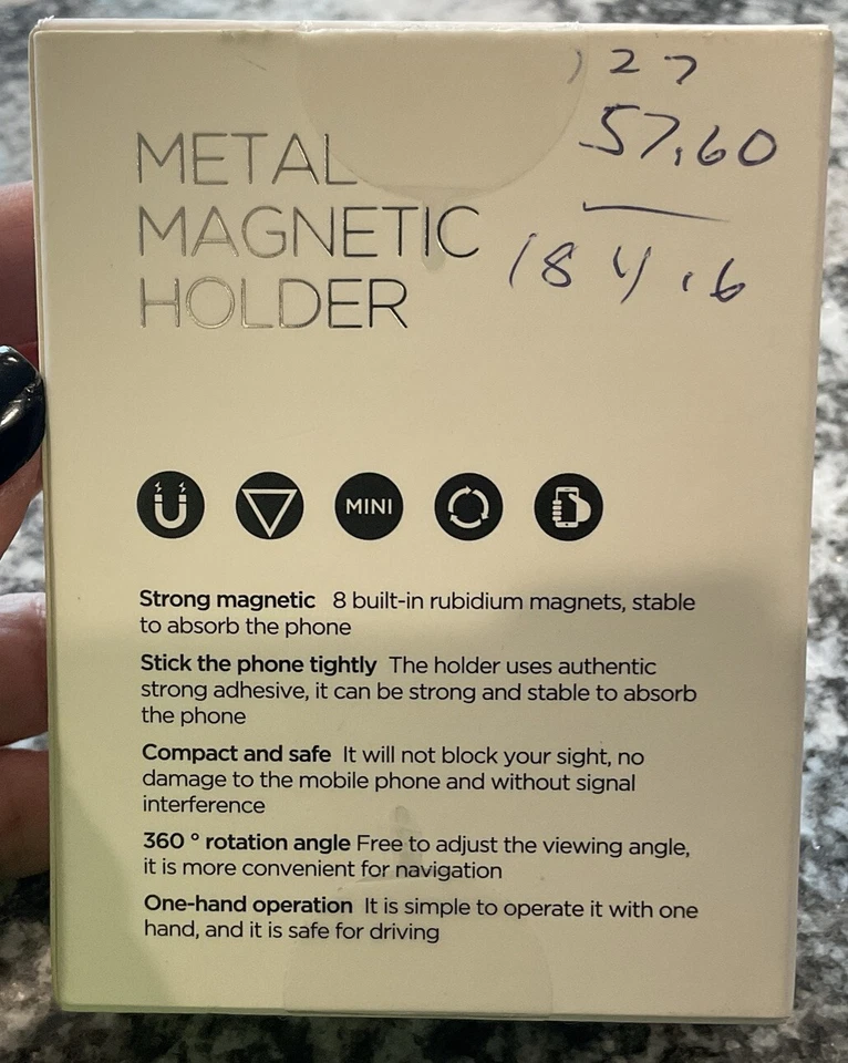 Paquete de 2 soportes magnéticos para montaje en tablero de instrumentos de automóvil para teléfono Samsung Galaxy iPhone NUEVO Foto 2 de 4