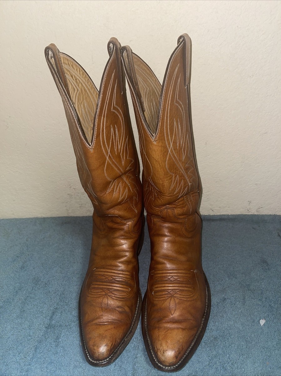 Vintage Justin Style 2497Brown Leather Cowboy Boots Western USA M 9 W 10.5 Vintage Justin 2497 Mens Size 10 Brown Leather Cowboy  main image 3