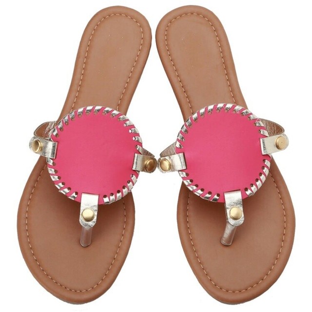 EASYSTITCH MEDALLION SANDALS - FUCHSIA/GOLD | eBay